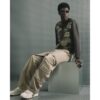 Baggy Fit Cargo Trousers in Beige