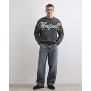 Baggy Fit Mid Wash Jeans in Blue