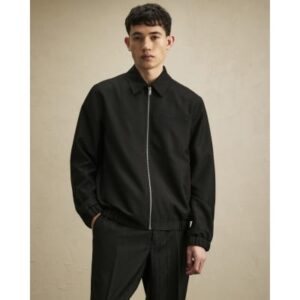 Check Harrington Jacket in Black