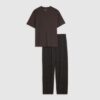 Check Loungewear Set in Brown