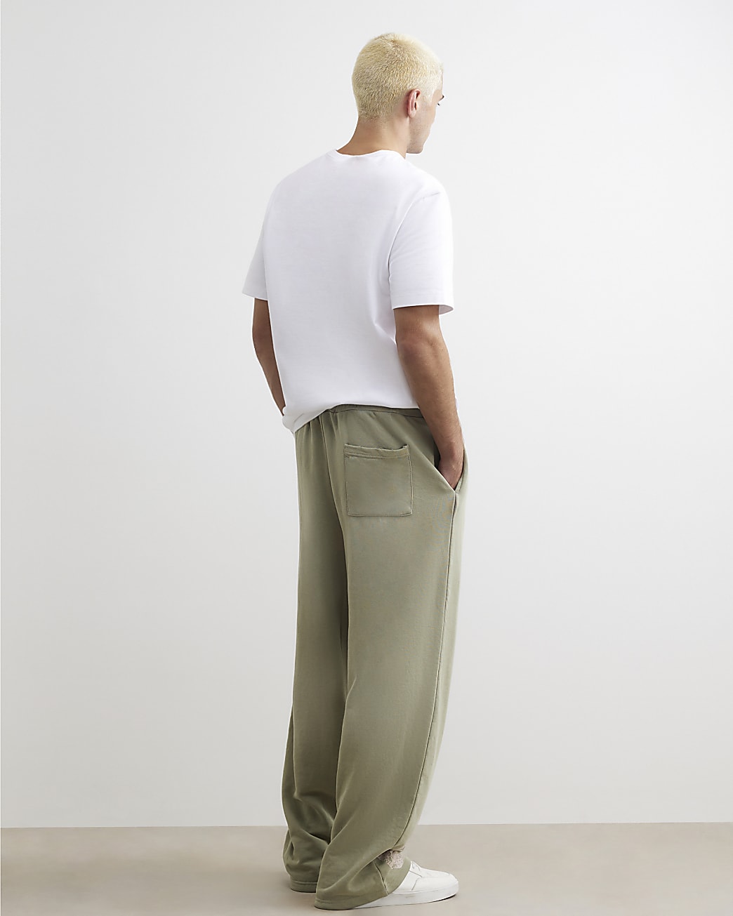 Cotton Blend Flame Joggers in Khaki - Image 3 Cotton Blend Flame Joggers in Khaki
