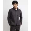 Cotton Embroidered Overshirt in Brown