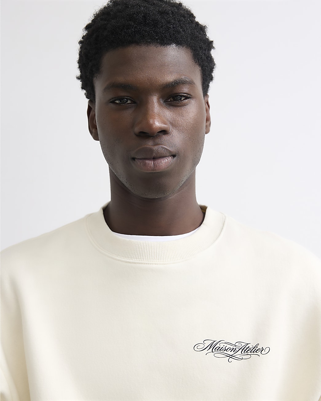 Cotton Maison Atelier Sweatshirt in Cream - Image 3 Cotton Maison Atelier Sweatshirt in Cream