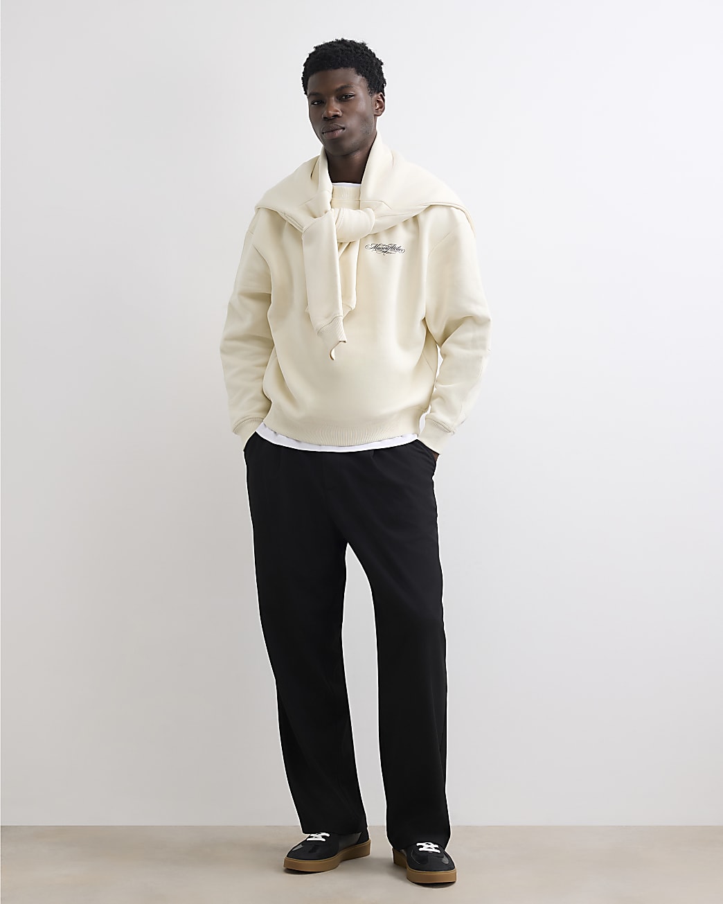 Cotton Maison Atelier Sweatshirt in Cream - Image 4 Cotton Maison Atelier Sweatshirt in Cream