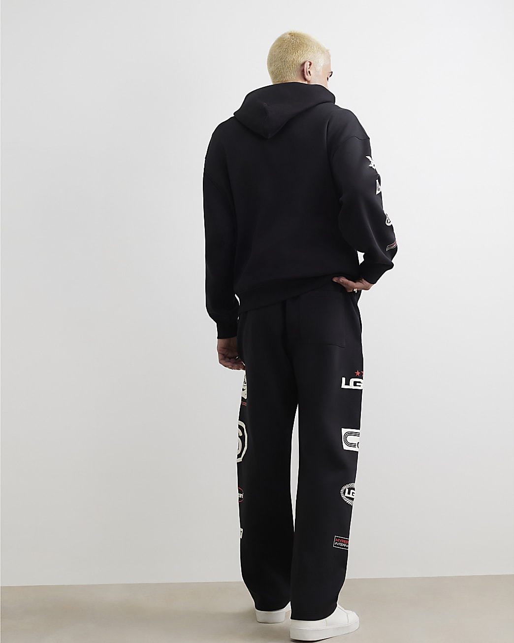 Cotton Motion Sportswear Joggers in Black - Image 3 Cotton Motion Sportswear Joggers in Black