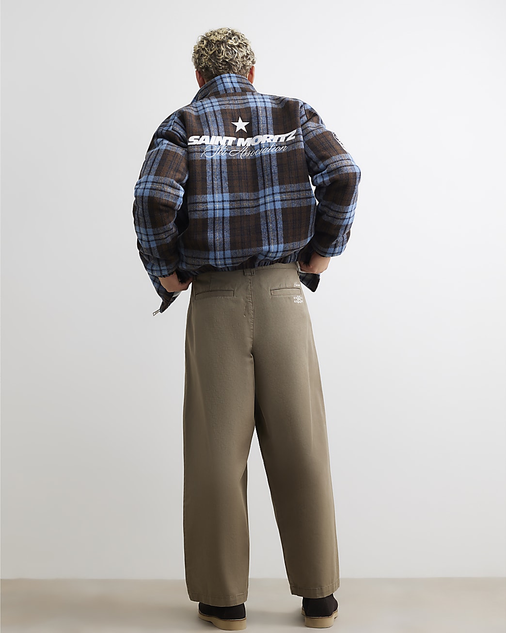 Embroidered Cotton Balloon Leg Trousers in Green - Image 3 Embroidered Cotton Balloon Leg Trousers in Green