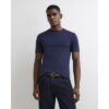 Essential Muscle Fit Cotton T-shirt in Navy