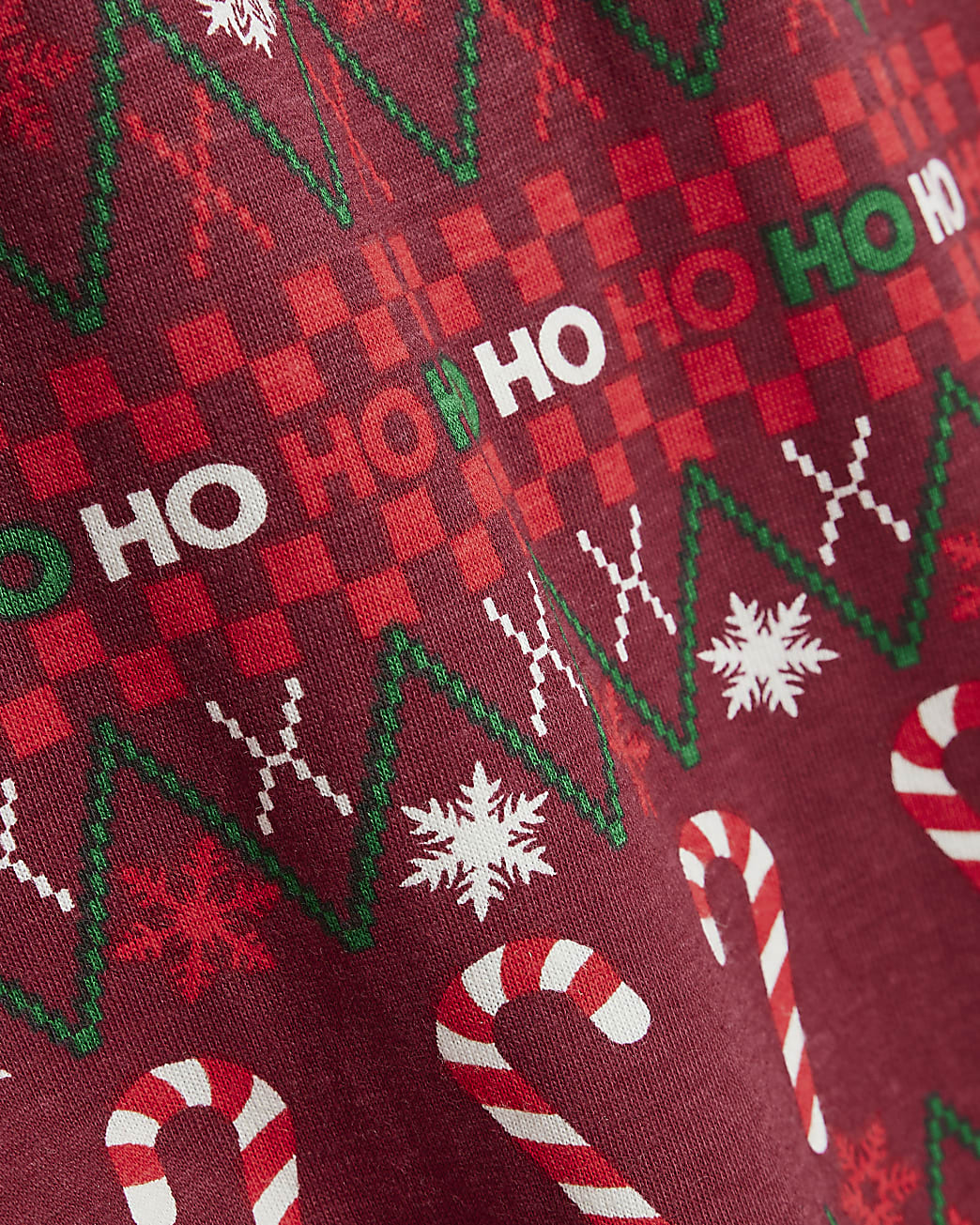Fairisle Candy Pyjamas Set in Red - Image 3 Fairisle Candy Pyjamas Set in Red
