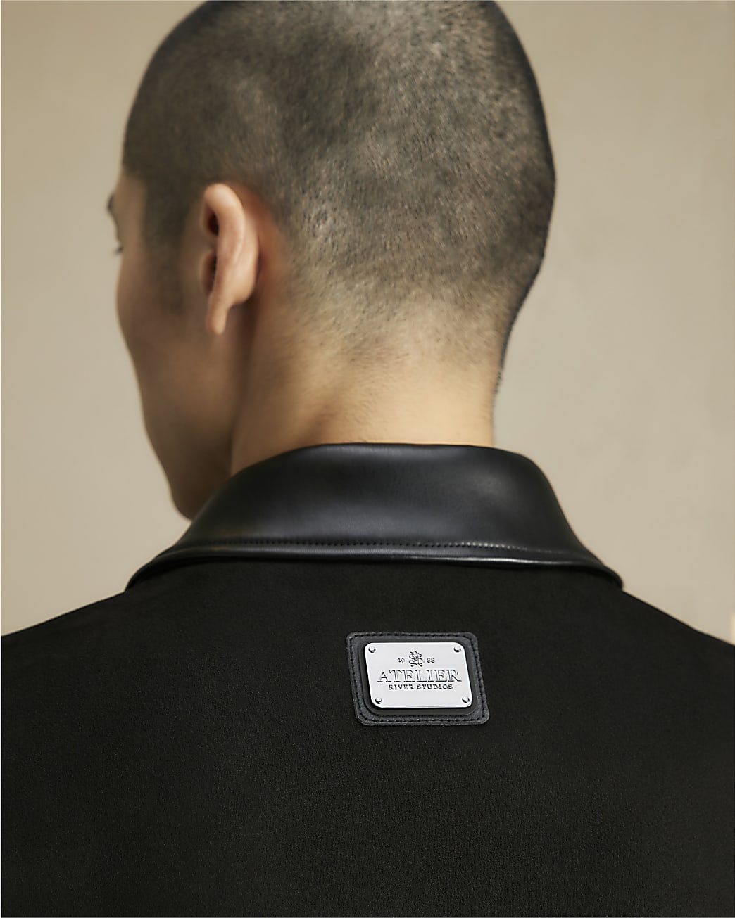 Faux Suede Overshirt in Black - Image 3 Faux Suede Overshirt in Black