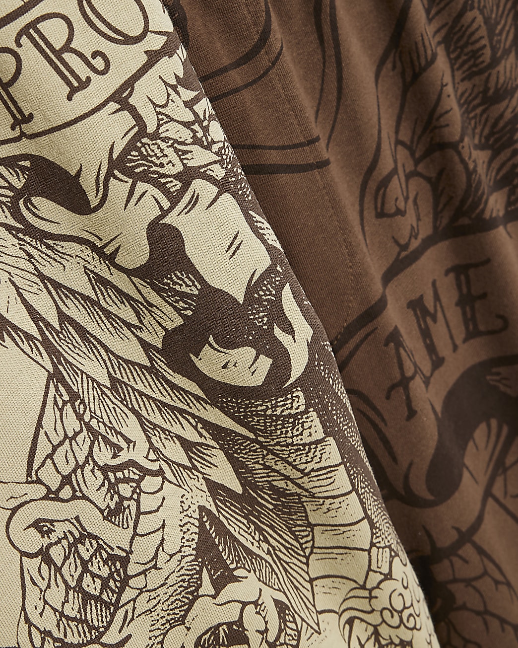 Japanese Print Loungewear Set in Brown - Image 3 Japanese Print Loungewear Set in Brown