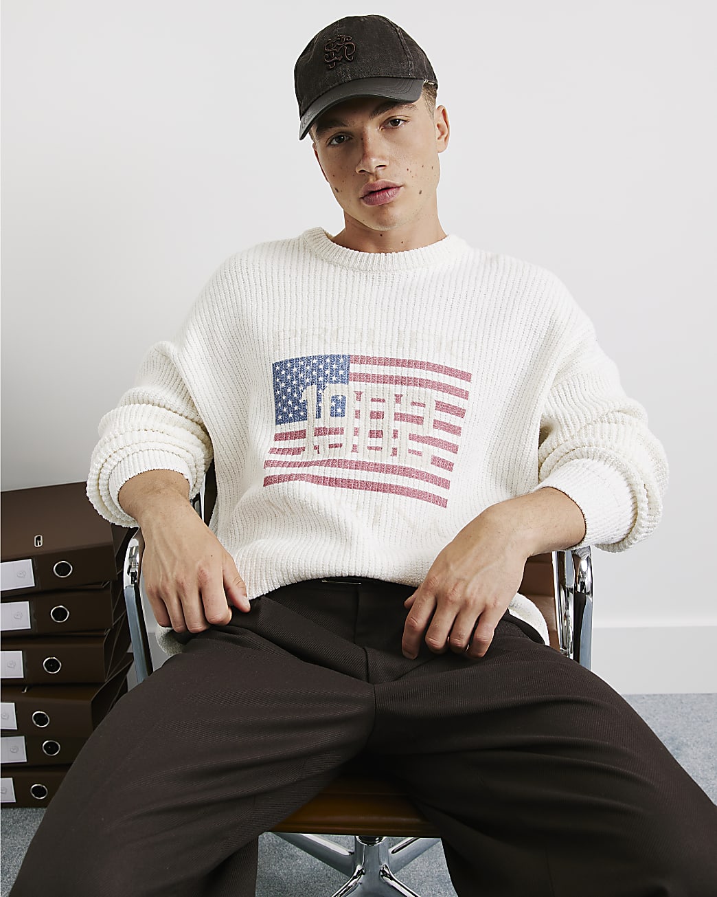 Knit Prolific Regatta Crew Jumper in Beige - Image 2 Knit Prolific Regatta Crew Jumper in Beige