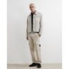 Loose Fit Corduroy Cargo Trousers in Beige