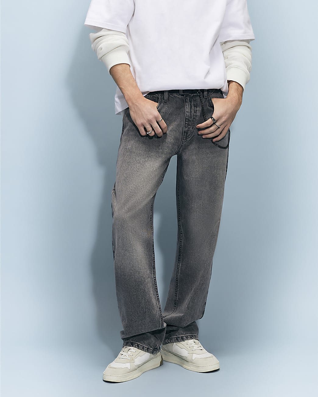 Loose Fit Jeans in Grey - Image 4 Loose Fit Jeans in Grey