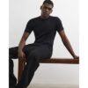 Muscle Fit Cotton Blend Stretch T-shirt in Black