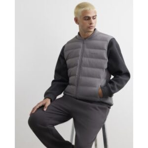 Muscle Fit Cotton Gilet in Grey