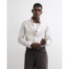 Muscle Fit Cotton Oxford Shirt in Beige