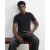 Muscle Fit Cotton Stretch T-shirt in Black