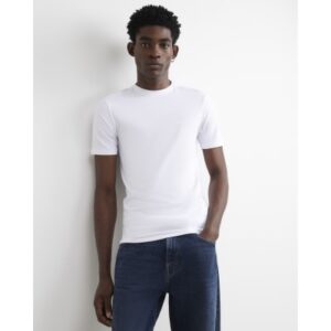 Muscle Fit Cotton Stretch T-shirt in White