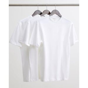 Muscle Fit Cotton T-shirt 3 Pack in White
