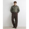 Muscle Fit Ribbed Shirt in Khaki