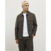 Muscle Fit Shacket in Green