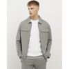 Muscle Fit Shacket in Grey