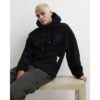 Oversized Fit Borg 46 Hoodie in Black