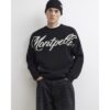Oversized Fit Knit Montpellier Jumper in Black