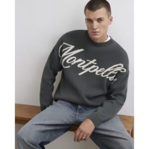 Oversized Fit Knit Montpellier Jumper in Khaki