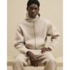 Oversized Fit Premium Hoodie in Beige