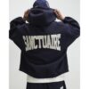 Oversized Fit Sanctuaire Hoodie in Navy