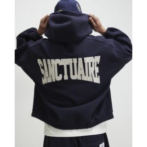 Oversized Fit Sanctuaire Hoodie in Navy