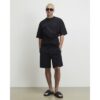 Oversized Fit T-shirt & Shorts Set in Black