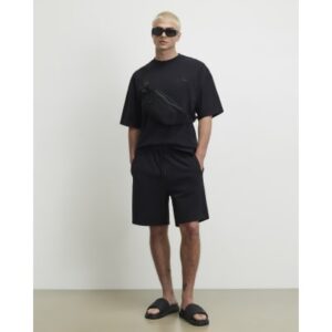 Oversized Fit T-shirt & Shorts Set in Black