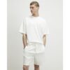 Oversized Fit T-shirt & Shorts Set in Cream