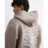 Premium Cotton Baroque Hoodie in Beige