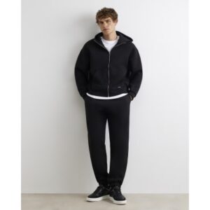 Premium Cotton Cuffed Joggers in Black
