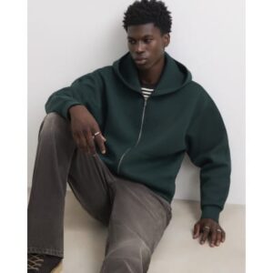 Premium Oversized Fit Cotton Hoodie in Green