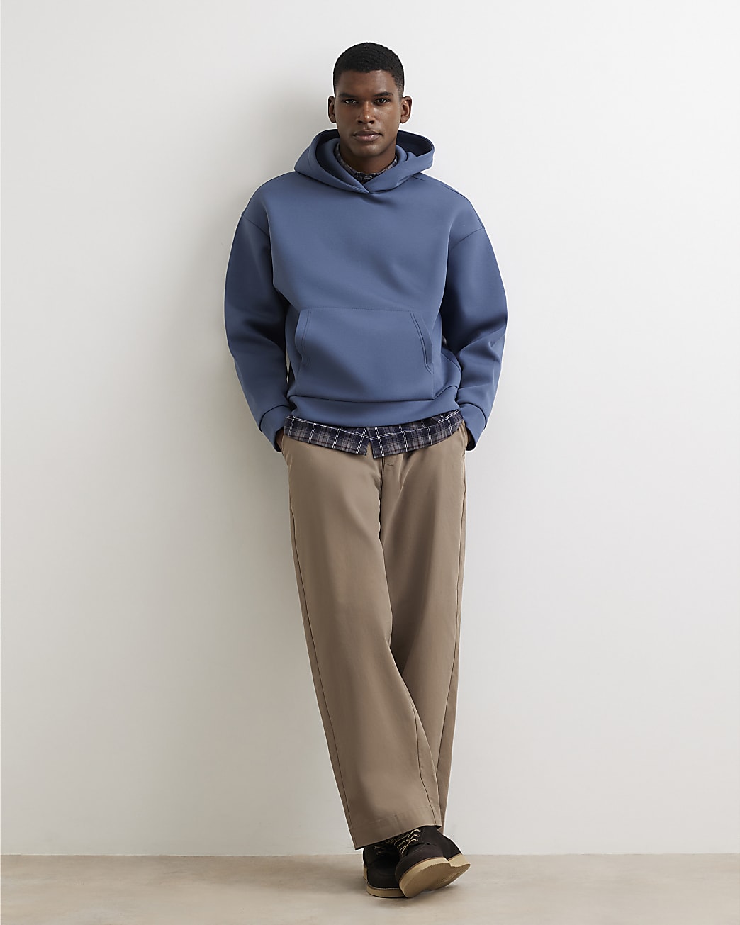 Premium Oversized Fit Hoodie in Blue - Image 2 Premium Oversized Fit Hoodie in Blue