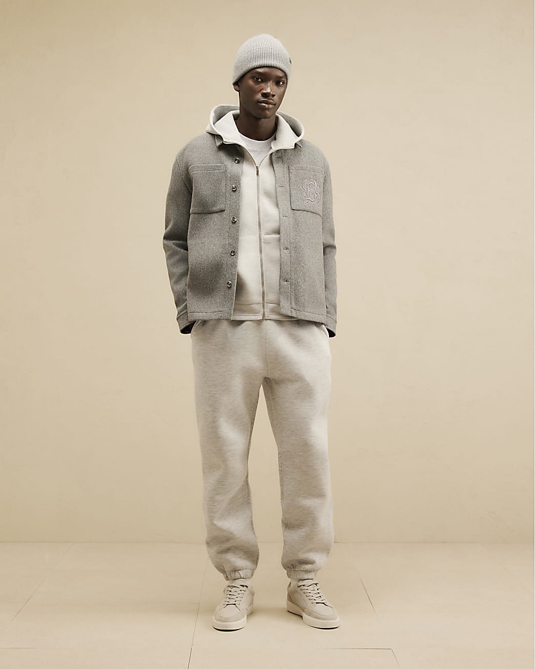 Premium Oversized Zip Through Hoodie in Grey - Image 4 Premium Oversized Zip Through Hoodie in Grey