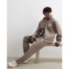 Premium Regular Fit Baroque Joggers in Beige