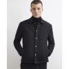 Premium Slim Fit Overshirt in Black