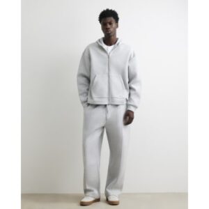 Premium Wide Leg Joggers in Grey
