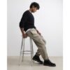 Regular Fit Cargo Trousers in Beige