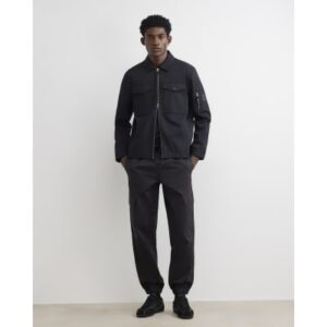 Regular Fit Cargo Trousers in Black
