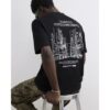 Regular Fit Cotton City Scape T-shirt in Black