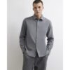 Regular Fit Flannel Long Sleeve Shirt in Grey