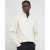 Regular Fit Funnel Neck Sweatshirt in Cream