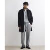 Regular Fit Pinstripe Joggers in Grey