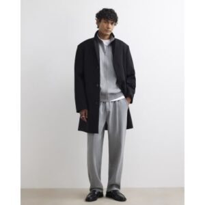 Regular Fit Pinstripe Joggers in Grey